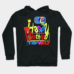 Happy Birthday Alphabet Letter (( C )) Dazzling Creative Design Hoodie